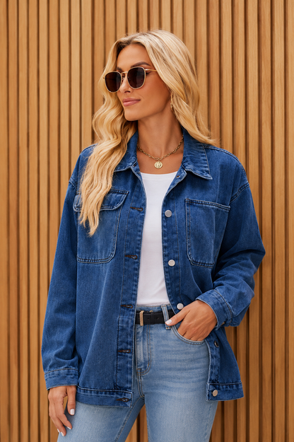 Veste en Jean Oversize Rétro