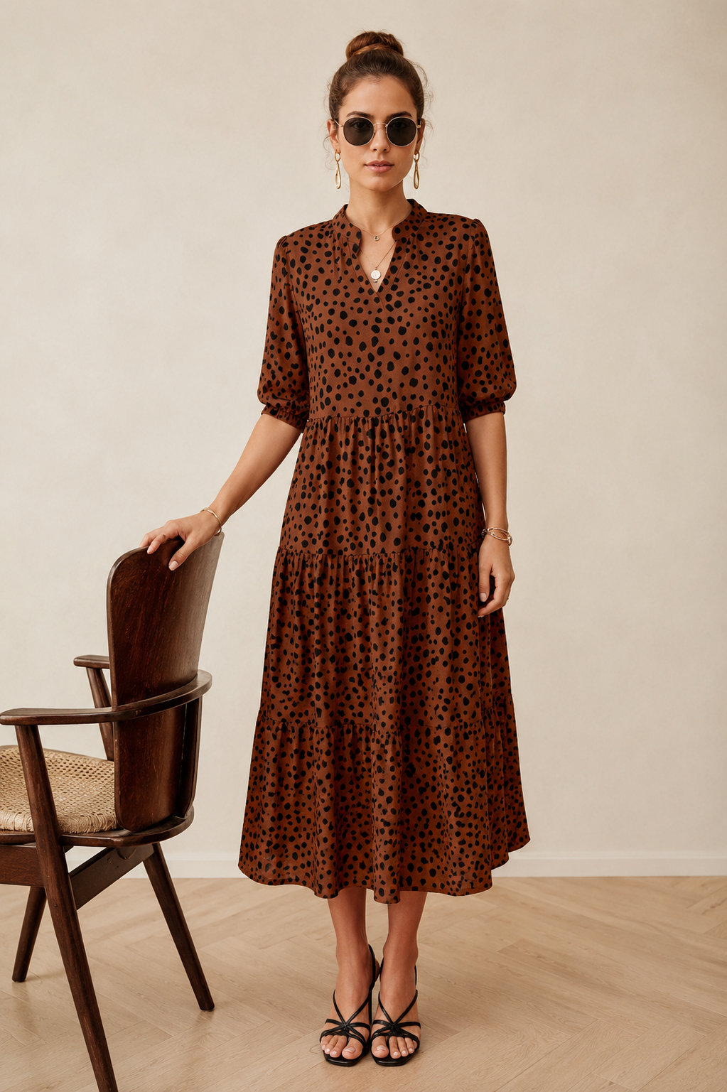 Robe Fluide à Pois
