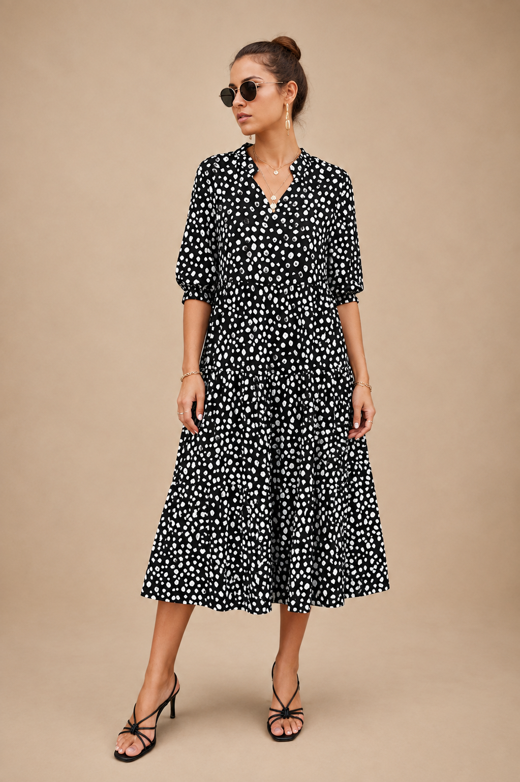 Robe Fluide à Pois