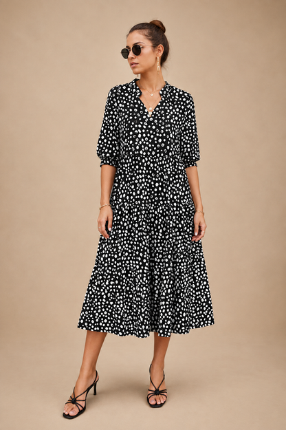 Robe Fluide à Pois