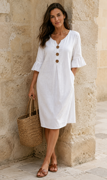 Robe Bohème Lin Fluide