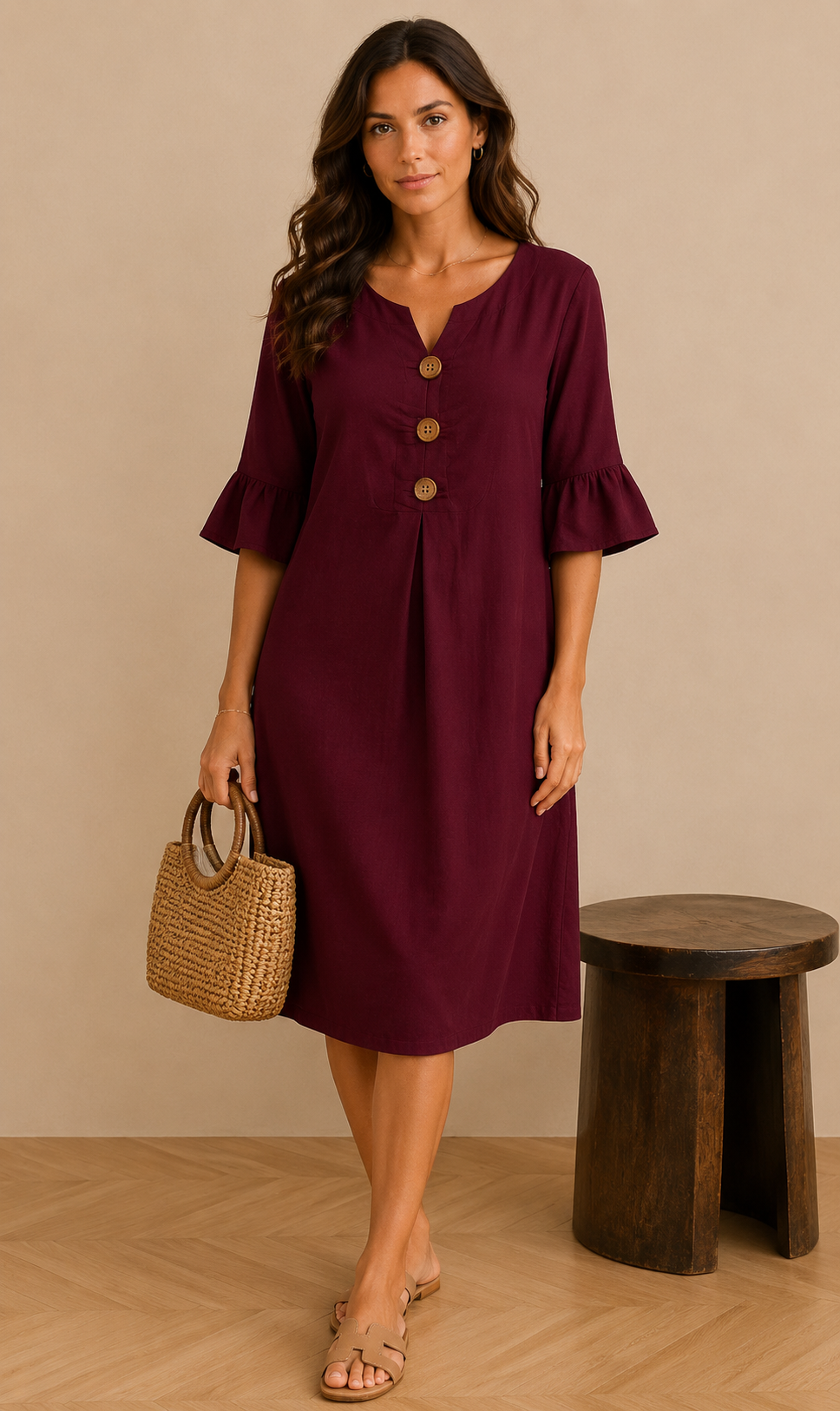 Robe Bohème Lin Fluide