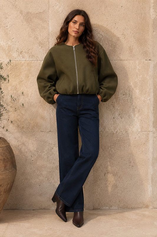 Veste Zippée Coupe Moderne