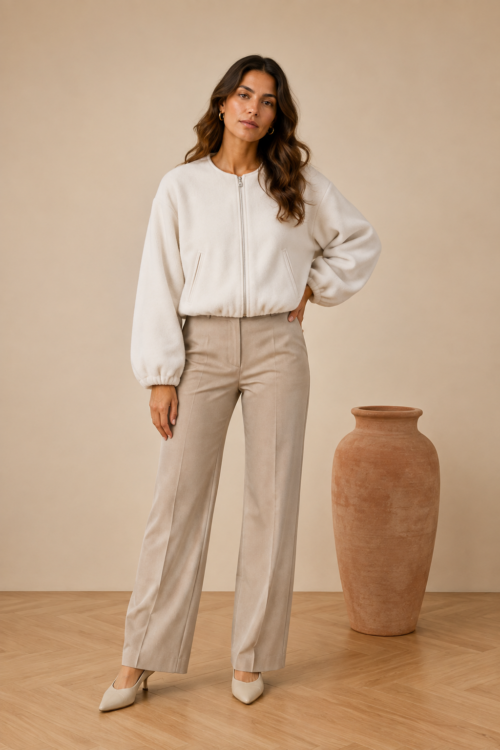 Veste Zippée Coupe Moderne