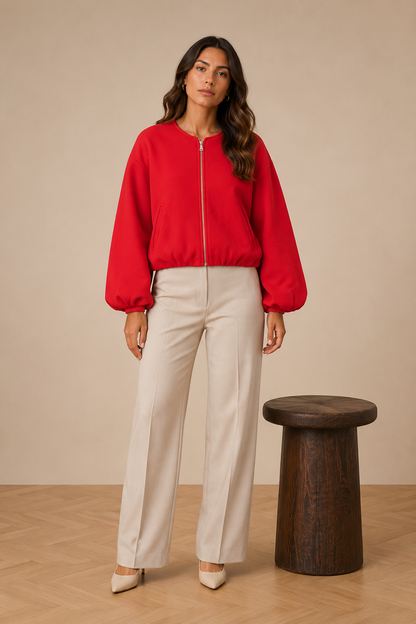 Veste Zippée Coupe Moderne