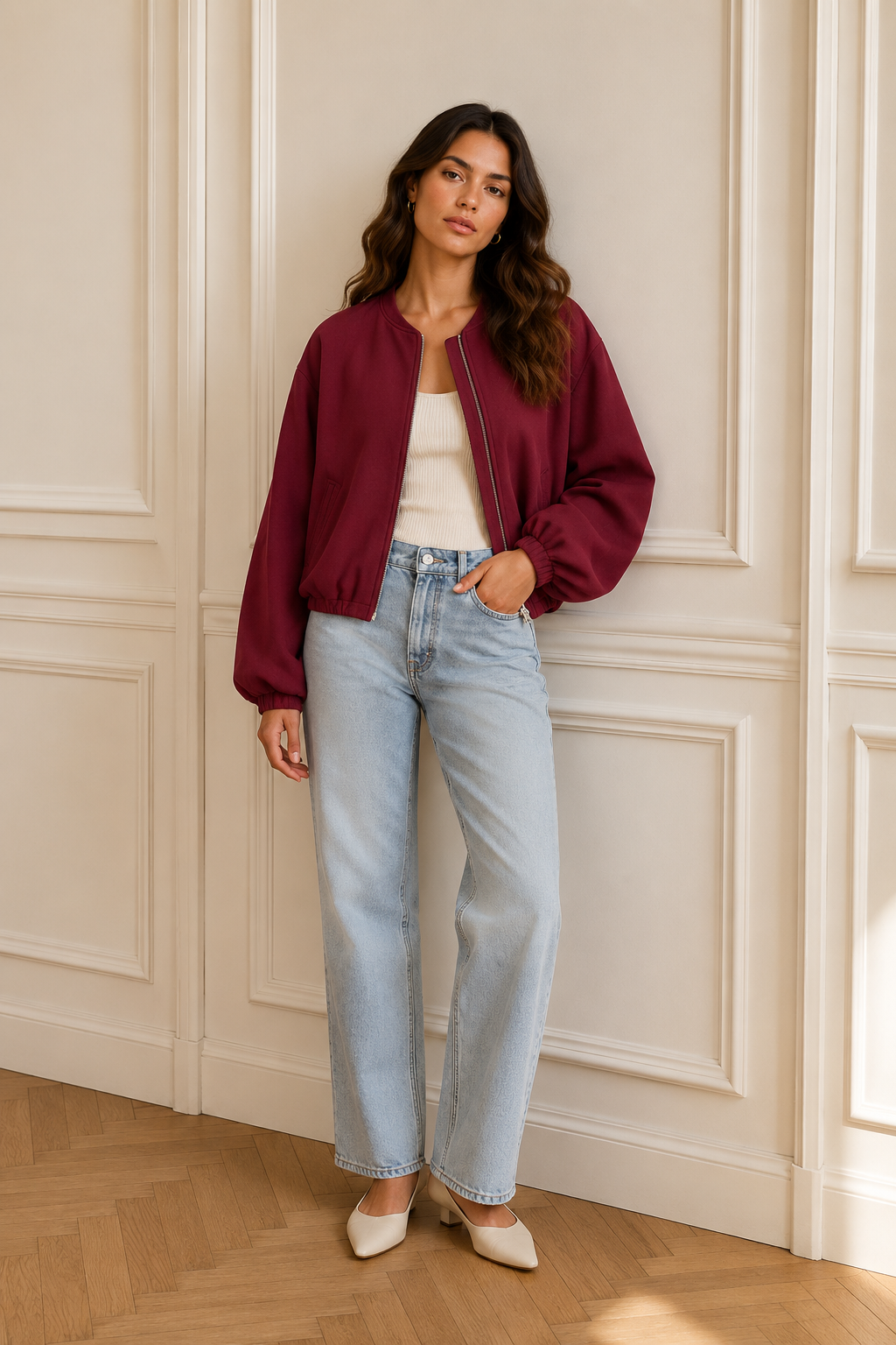 Veste Zippée Coupe Moderne