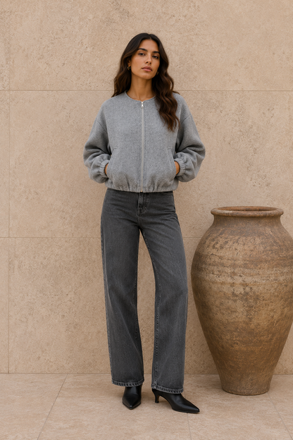 Veste Zippée Coupe Moderne