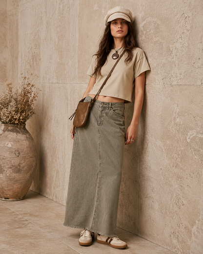 Jupe Denim Coupe Droite