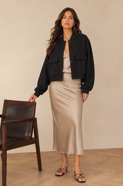 Veste Bomber Col Montant