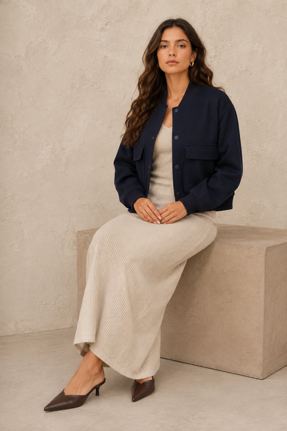 Veste Bomber Col Montant