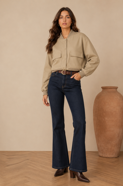 Veste Bomber Col Montant