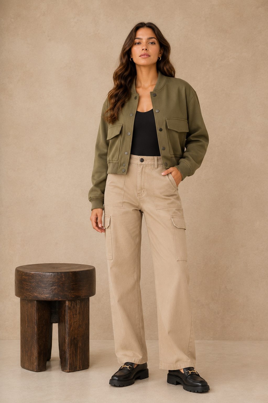Veste Bomber Col Montant