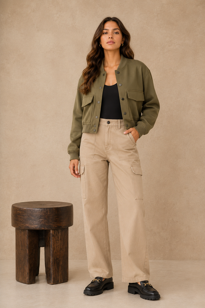 Veste Bomber Col Montant