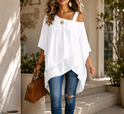 Haut Asymétrique Coupe Fluide